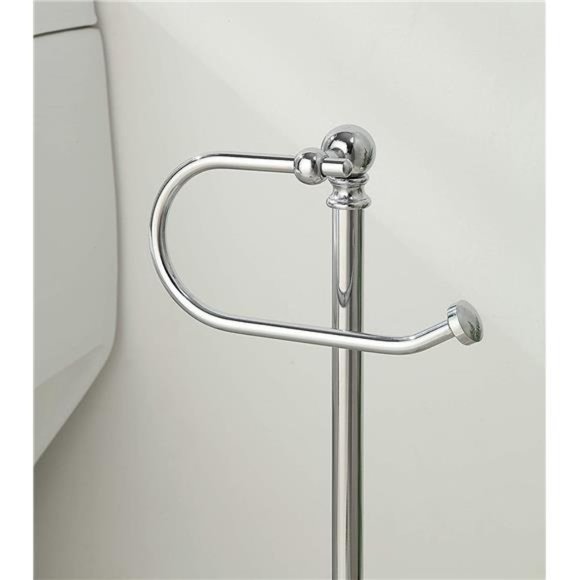 Classic Bathroom Free Standing Toilet Tissue Paper Roll Holder Stand - Picture 5 of 5
